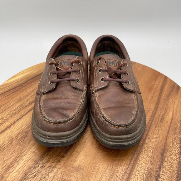 Frye Apalachian Shoes Mens 10.5 M Brown Leather Boat Slip On Deck Casual Moc main image 8